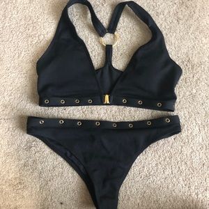 Black shein bikini size L